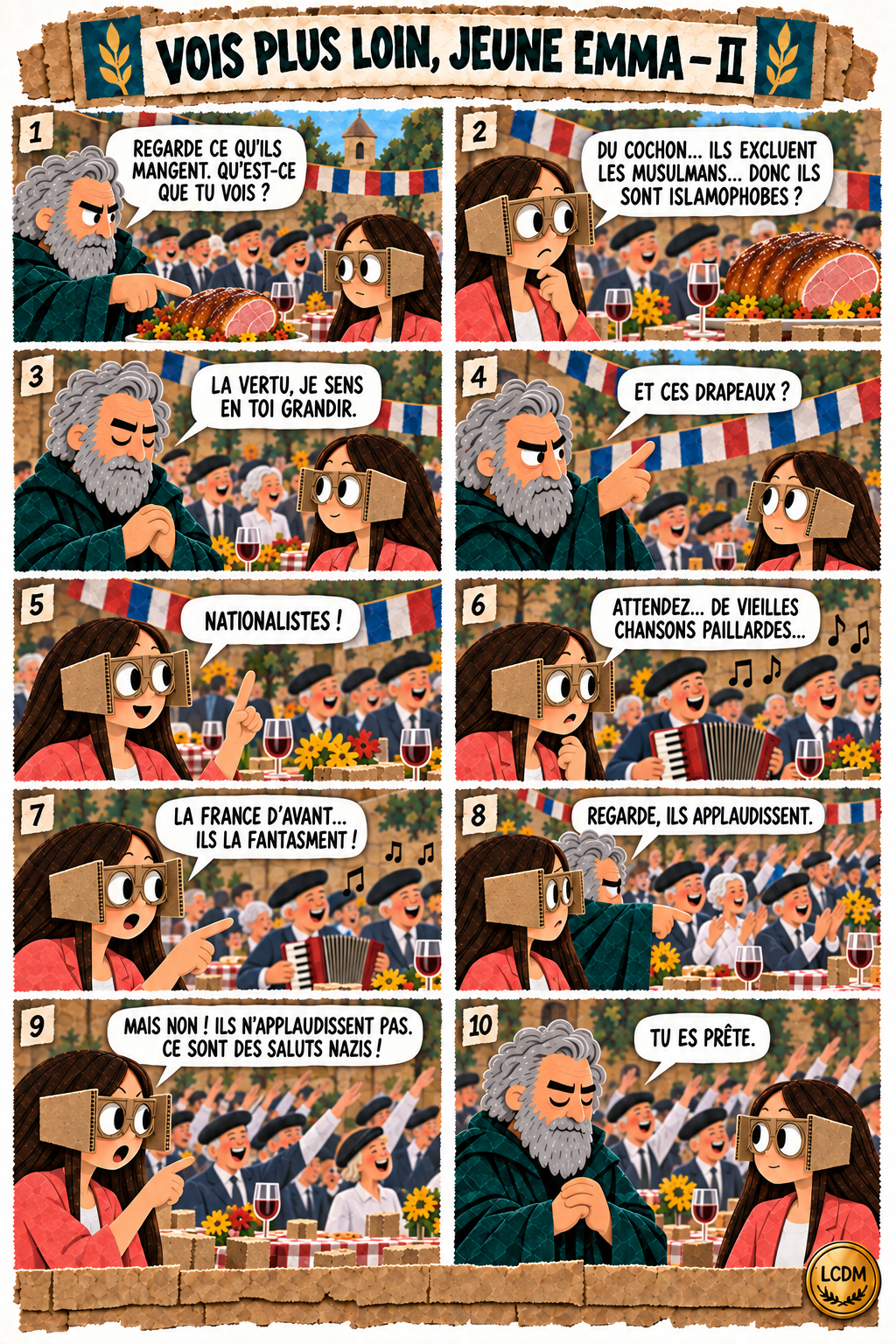 Deuxième planche de la BD Que le Monocadre soit avec toi